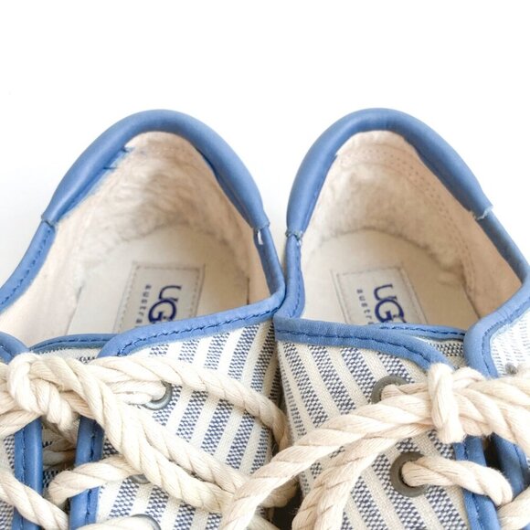Ugg EYAN Striped Sneaker with Leather Accents - Picture 12 of 14